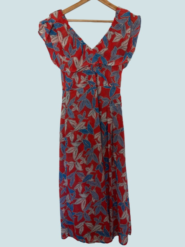 Laagam Red/Blue Floral Dress — image 3 of 6